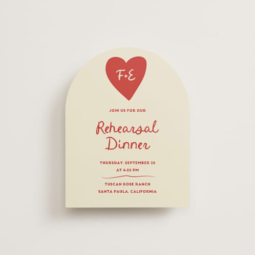 This is a cherry reception cards with standard by Ani Somi called big heart wedding printing on signature in standard