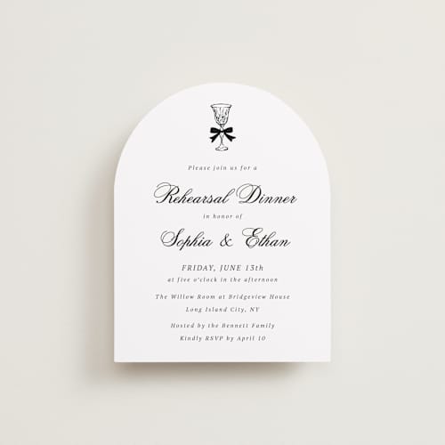 This is a mystic raven reception cards with standard by Cass Loh called chic union printing on signature in standard
