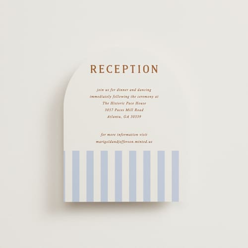This is a wave reception cards with standard by Kelly Watkins called stripes printing on signature in standard