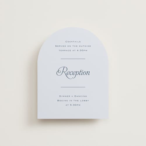This is a powder reception cards with standard by Carolyn MacLaren called modernne printing on signature in standard