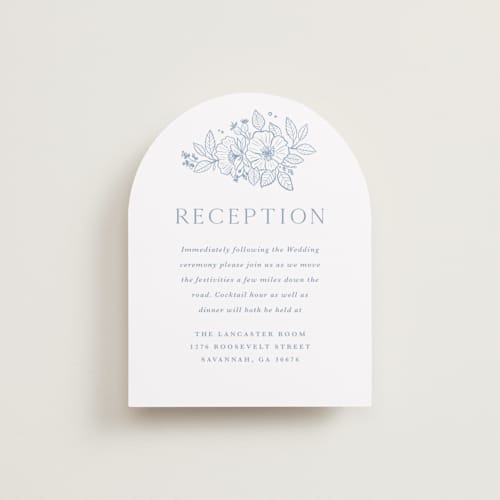 This is a nova reception cards with standard by Kristen Smith called wild roses printing on signature in standard