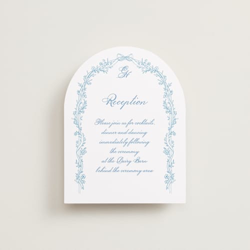 This is a capri reception cards with standard by Creo Study called royalty printing on signature in standard