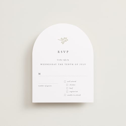 This is a cloud rsvp cards with standard by Design Lotus called sense and sensibility printing on signature in standard