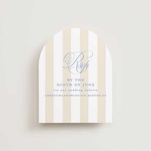 This is a powder rsvp cards with standard by Creo Study called patterned florals printing on signature in standard