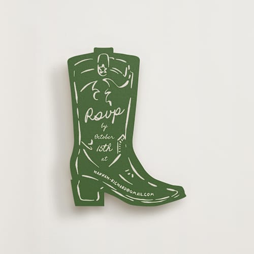 This is a lasso insert cards with standard by Claudia Orengo called western printing on signature in standard