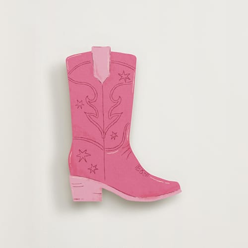 This is a rosebud insert cards with standard by Coral Ayala called pink star boot printing on signature in standard