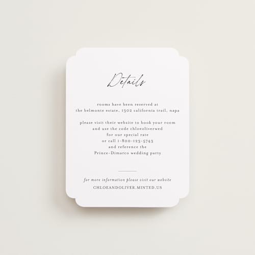 This is a jasmine enclosure cards with standard by Pippa Shaw called modern classic printing on signature in standard