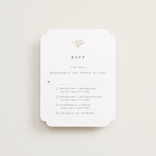 This is a cloud rsvp cards with standard by Design Lotus called sense and sensibility printing on signature in standard