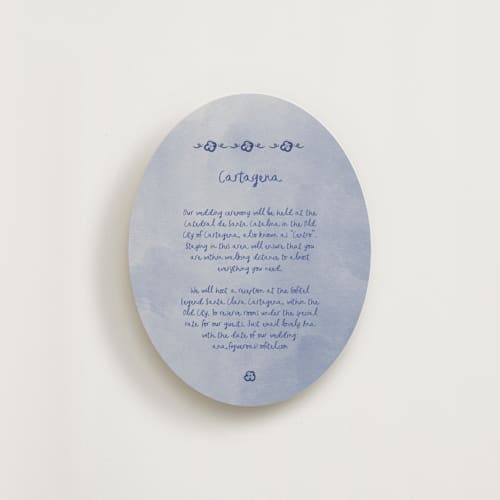 This is a marseille bleu enclosure cards with standard by Ani Somi called santa catalina printing on signature in standard