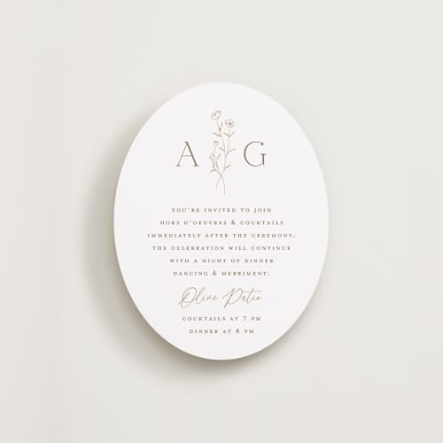 This is a chiffon reception cards with standard by chocomocacino called kouignette printing on signature in standard