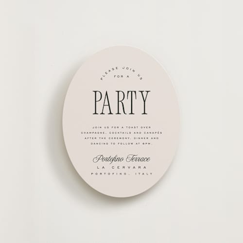 This is a linen reception cards with standard by Kelly Schmidt called riviera printing on signature in standard