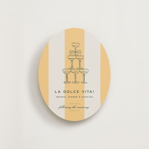 This is a sorbetto reception cards with standard by Megan Davis called campania printing on signature in standard