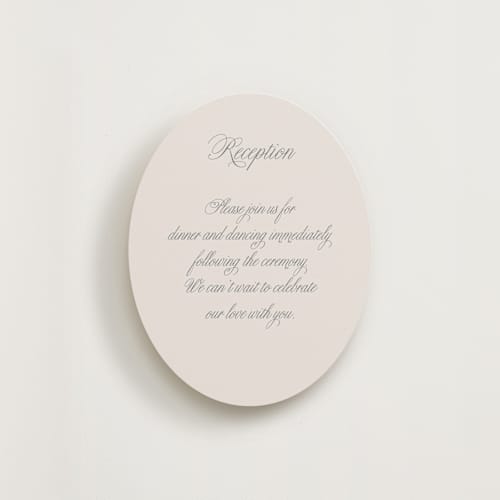 This is a ivory reception cards with standard by Petra Kern called let's say i do printing on signature in standard