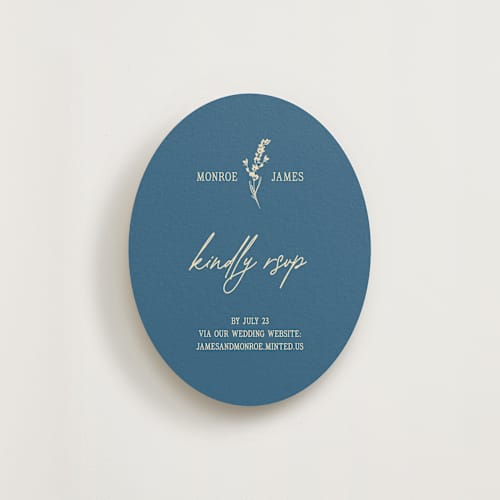 This is a lake rsvp cards with standard by Jen Ramsey called classic and floral printing on signature in standard