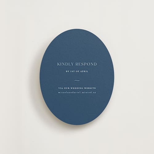 This is a marine rsvp cards with standard by Lucrecia Caporale called classic & timeless printing on signature in standard