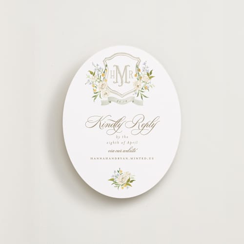 This is a chiffon rsvp cards with standard by Everett Paper Goods called avalon printing on signature in standard