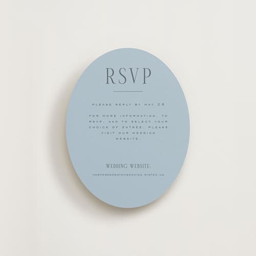 This is a sky rsvp cards with standard by Nicole Walsh called close-up printing on signature in standard