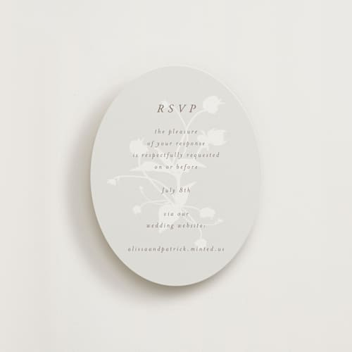 This is a fawn rsvp cards with standard by AK Graphics called autumnal printing on signature in standard