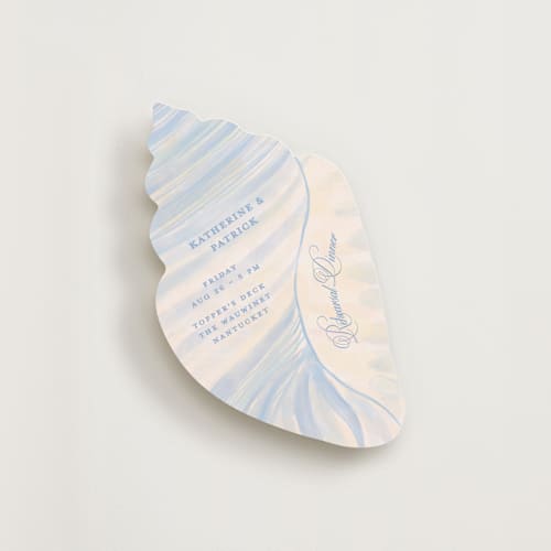 This is a ocean insert cards with standard by Creo Study called coastal crest printing on signature in standard