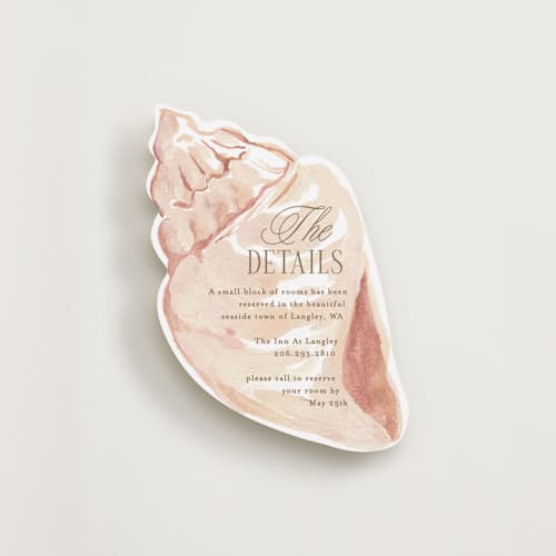This is a seashell insert cards with standard by Alethea and Ruth called oyster seashore printing on signature in standard