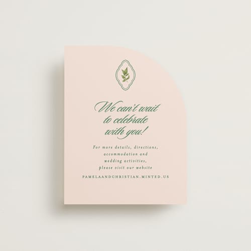 This is a emerald enclosure cards with standard by Creo Study called scripted printing on signature in 4.25x5.5