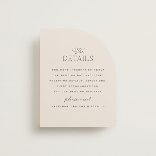 This is a creme enclosure cards with standard by Carly Reed Walker called tendu printing on signature in standard
