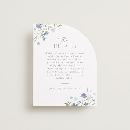 This is a aquamarine enclosure cards with standard by Everett Paper Goods called sweeping meadow printing on signature in standard