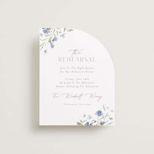 This is a aquamarine reception cards with standard by Everett Paper Goods called sweeping meadow printing on signature in standard