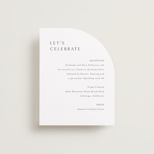This is a onyx reception cards with standard by Jennifer Postorino called graceful printing on signature in standard
