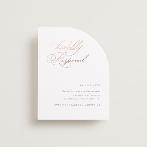 This is a snow rsvp cards with foil pressed by Kaydi Bishop called eternal printing on signature in standard