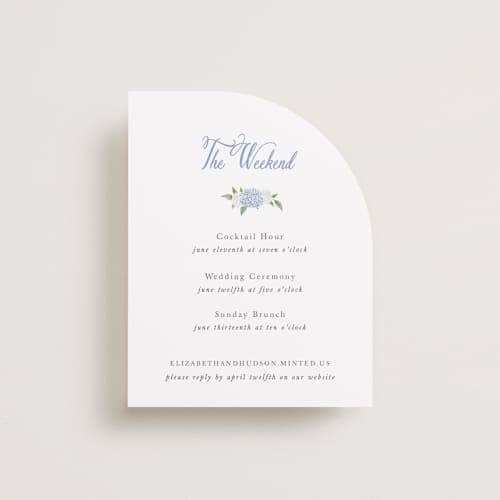 This is a periwinkle rsvp cards with standard by Design Lotus called sweethearts printing on signature in standard