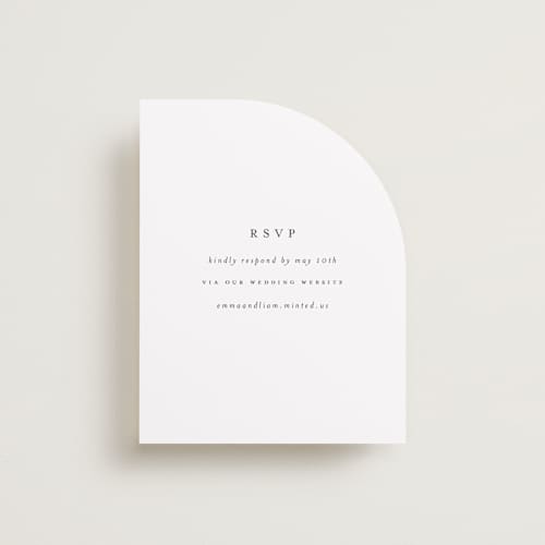 This is a classic white rsvp cards with standard by Design Lotus called a thousand years printing on signature in standard