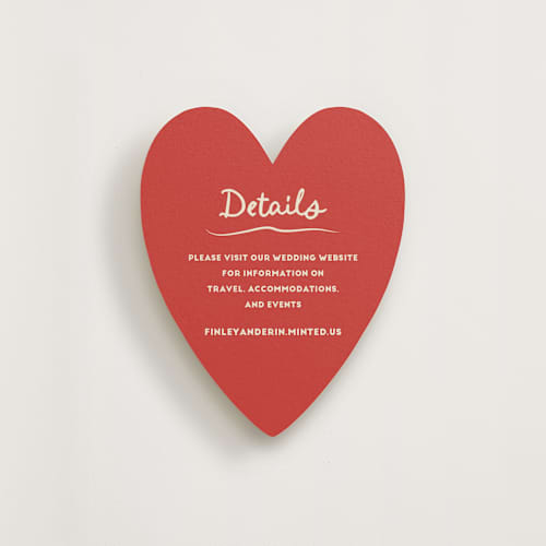 This is a cherry insert cards with standard by Ani Somi called big heart wedding printing on signature in standard