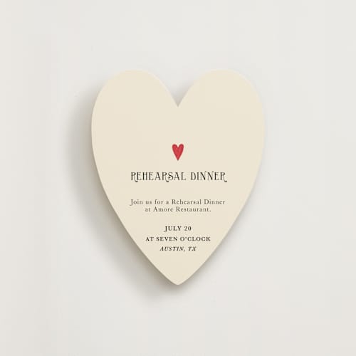 This is a champagne insert cards with standard by Helena Vitto called red hearts printing on signature in standard