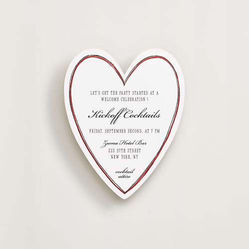 This is a marshmallow insert cards with standard by Pati Cascino called two hearts printing on signature in standard