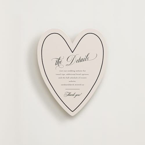This is a caviar insert cards with standard by Christy Hy Lee called modern heart printing on signature in standard