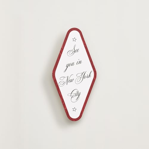 This is a crimson insert cards with standard by Studio Suku called moiré printing on signature in standard