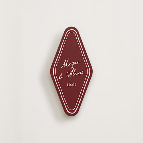 This is a wine insert cards with standard by Cass Loh called handwritten printing on signature in standard