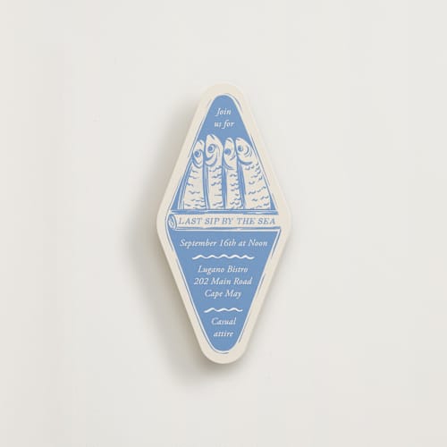 This is a cobalt insert cards with standard by Pati Cascino called farewell printing on signature in standard