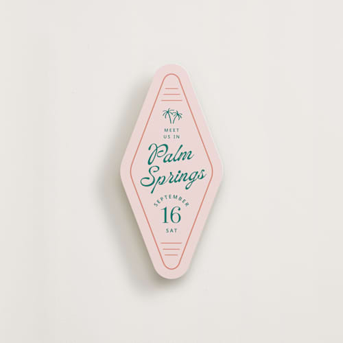 This is a flamingo insert cards with standard by Ashley Iwafuchi called chic palm printing on signature in standard