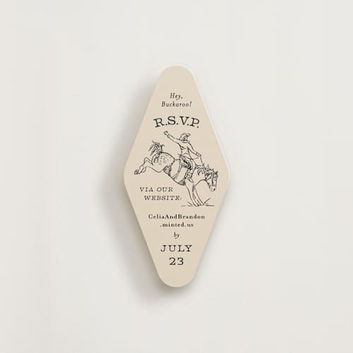 This is a ecru insert cards with standard by 2birdstone called buckaroo printing on signature in standard