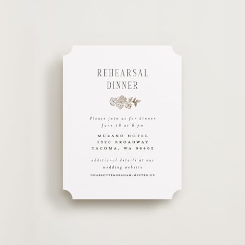This is a sepia reception cards with standard by Itsy Belle Studio called daphne printing on signature in standard