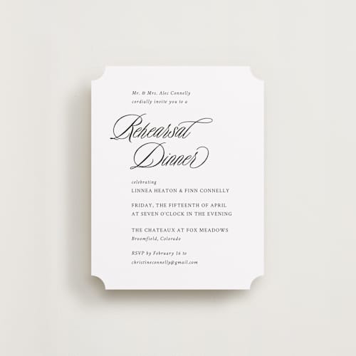 This is a linen reception cards with standard by Cindy Reynolds called sophistique printing on signature in standard