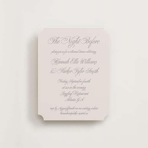 This is a ivory reception cards with standard by Petra Kern called let's say i do printing on signature in standard