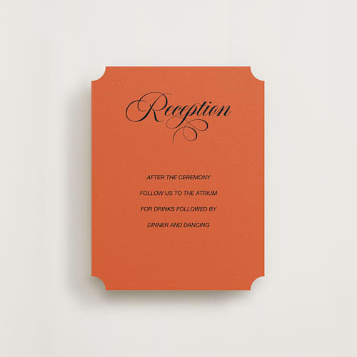 This is a amaro reception cards with standard by Studio Suku called bold and demure printing on signature in standard