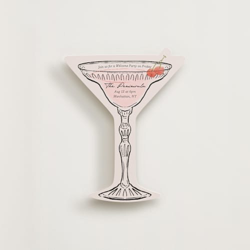 This is a rose insert cards with standard by Elly called cocktail party printing on signature in standard