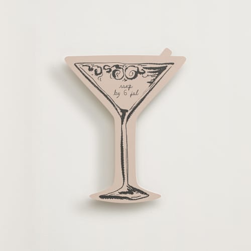 This is a champagne insert cards with standard by Hanna Symonovych called romantic lines printing on signature in standard