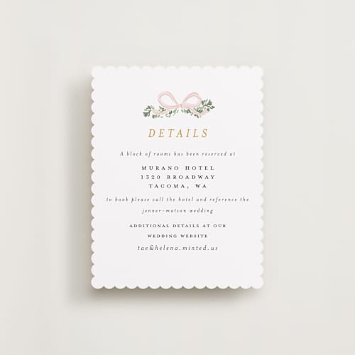 This is a blush enclosure cards with standard by Itsy Belle Studio called ribbonly frame printing on signature in standard