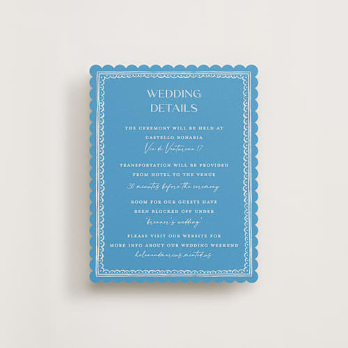 This is a ocean enclosure cards with standard by Pati Cascino called mediterraneo printing on signature in standard