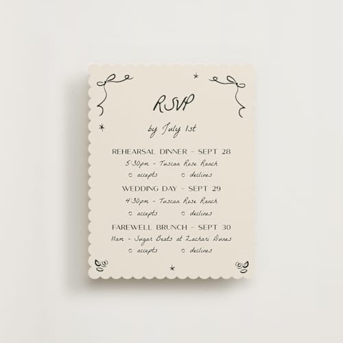 This is a vanilla rsvp cards with standard by Ani Somi called roses printing on signature in standard